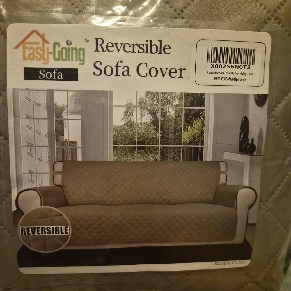 Reversible Beige Sofa Cover